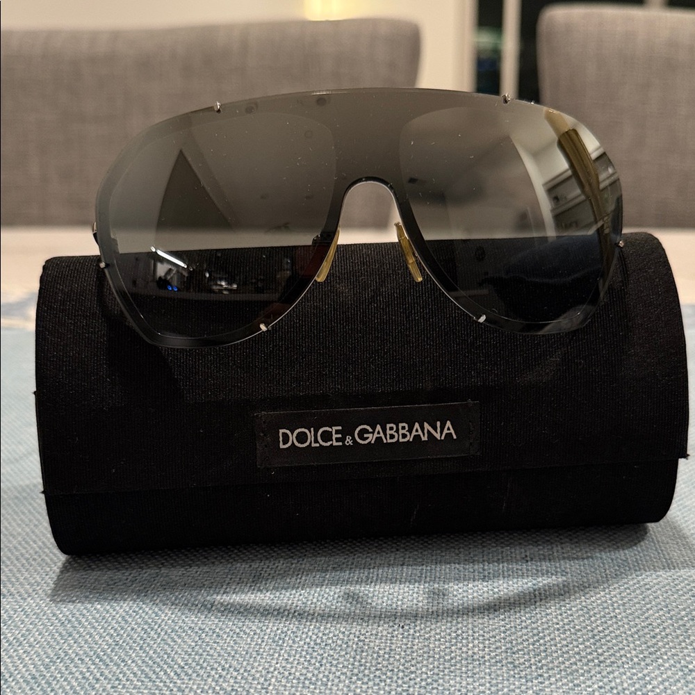 Dolce & Gabbana Silver Aviator Sunglasses